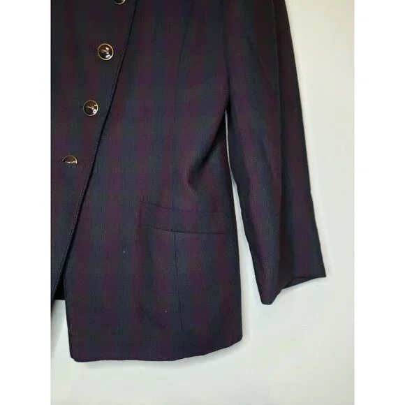 Le Suit Womens Sz 14 Blazer Jacket Long Sleeve Button Front Asymmetrical Pockets - Picture 3 of 7